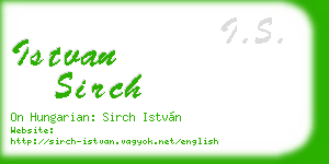 istvan sirch business card